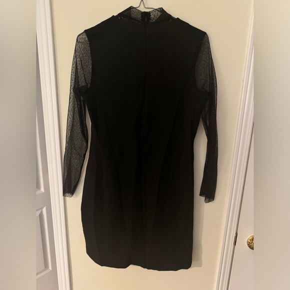 ZARA Dress With Sheer Sleeves And Sheer Neckline - Picture 3 of 3